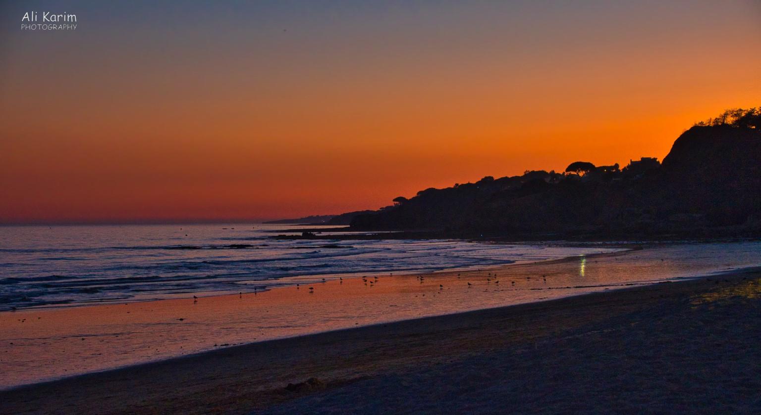 Algarve, Portugal Sunset on the beach at Pine Cliffs Resort