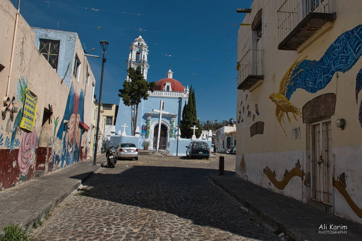 Another part of Pueblo, near the Fuerte de Loreto, with interesting street art Puebla, Mexico Dec 2020, Another part of Pueblo, near the Fuerte de Loreto, with interesting street art