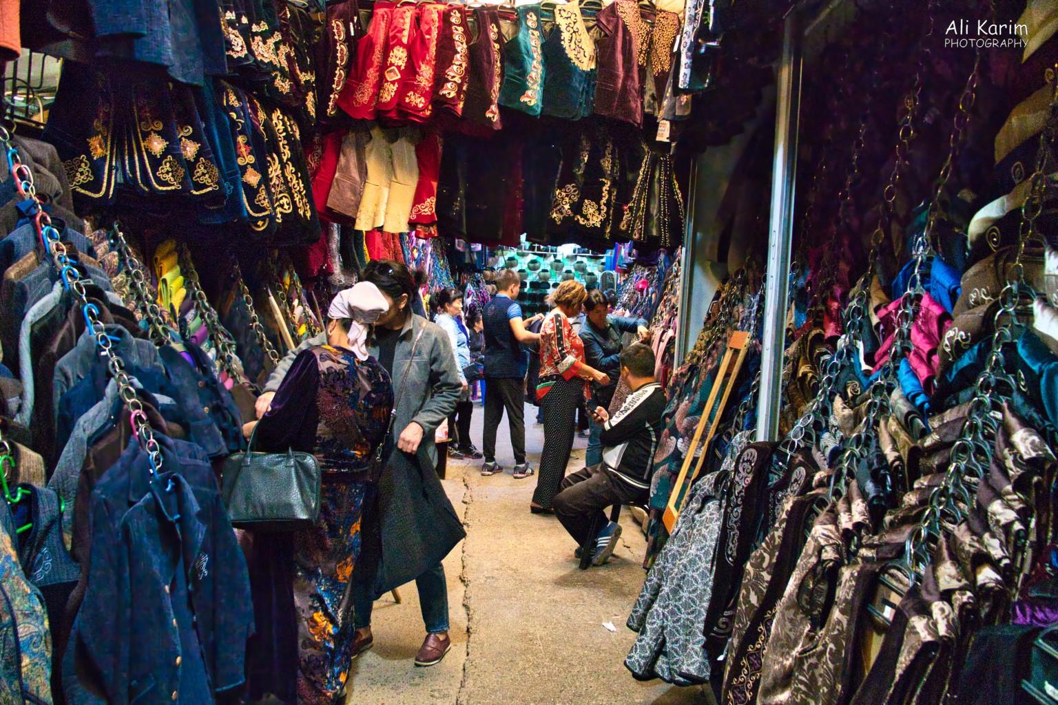 Stalls full of goods for sale Silk Road 14 Bishkek Stalls full of goods for sale