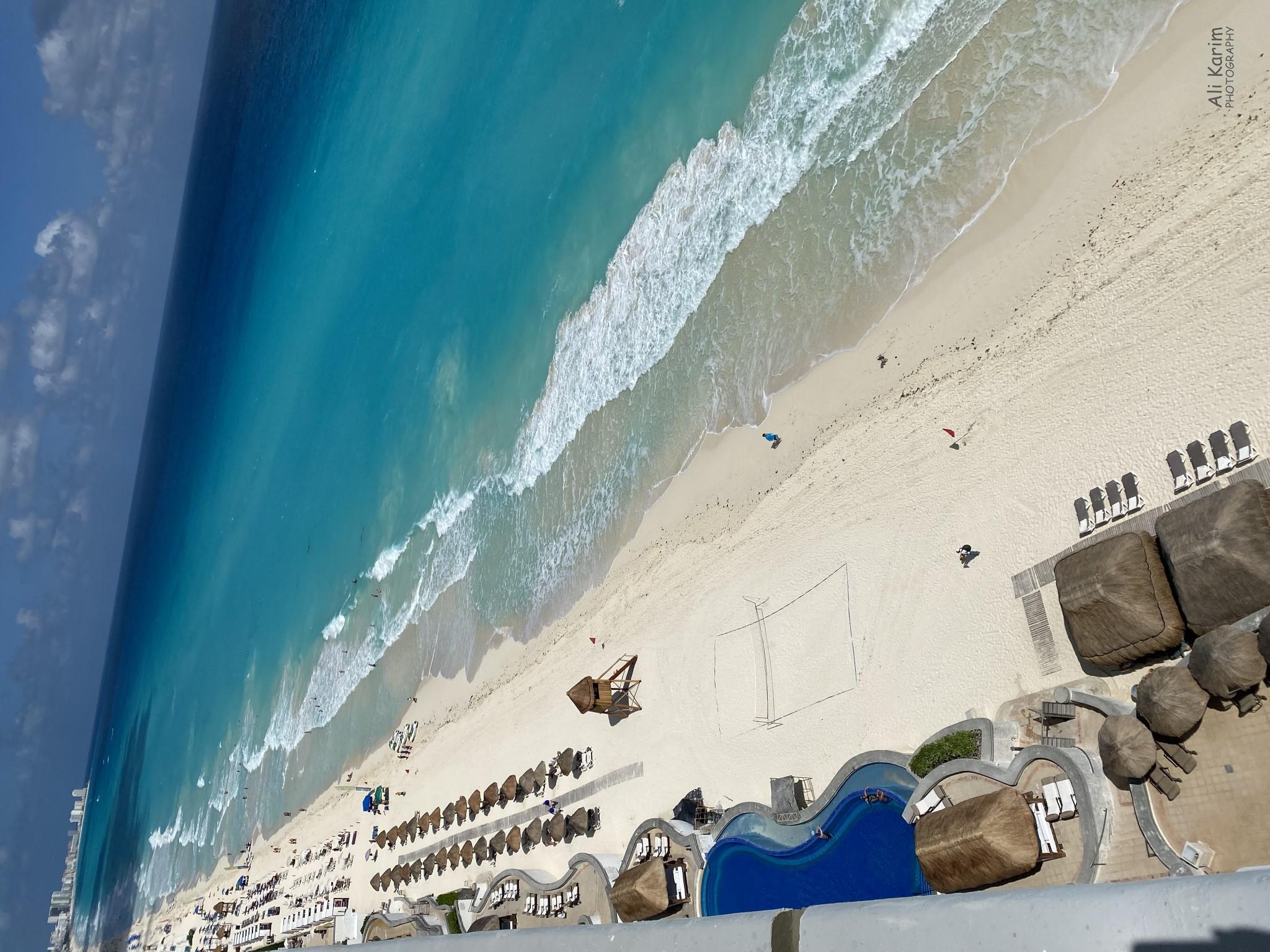 Beautiful beach always in Cancun Valladolid, Yucatan, Mexico Feb 2021, Beautiful beach always in Cancun