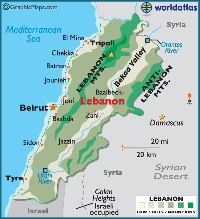 Geography of Lebanon Bsharri and Quadisha Valley Geography of Lebanon