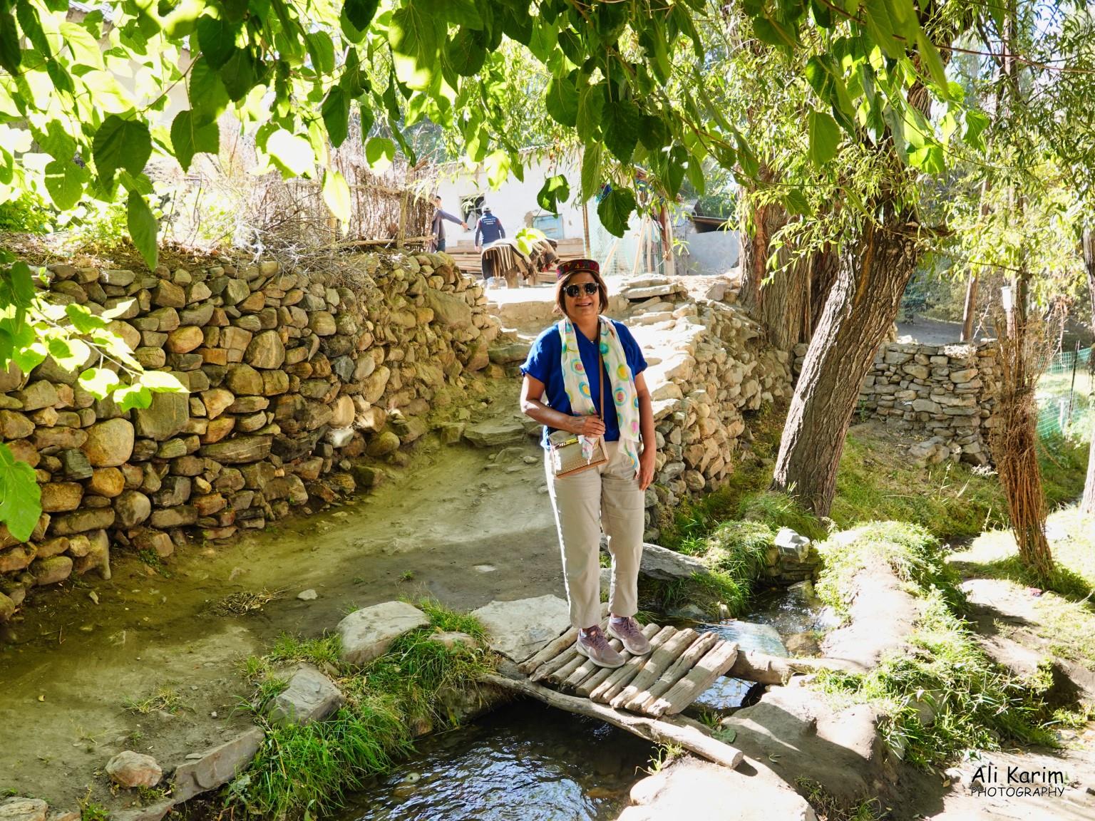 Entrance across this stream to Dr. Kurbanali’s house Onto Khorog, Tajikistan, Entrance across this stream to Dr. Kurbanali’s house