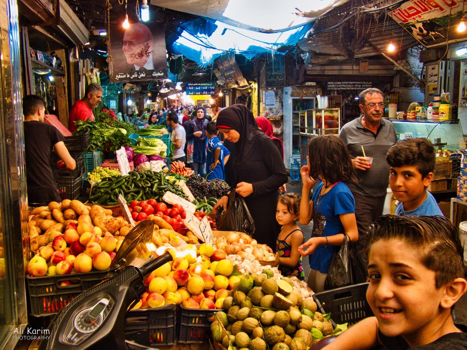Busy souk with lots of food Tripoli Lebanon Busy souk with lots of food