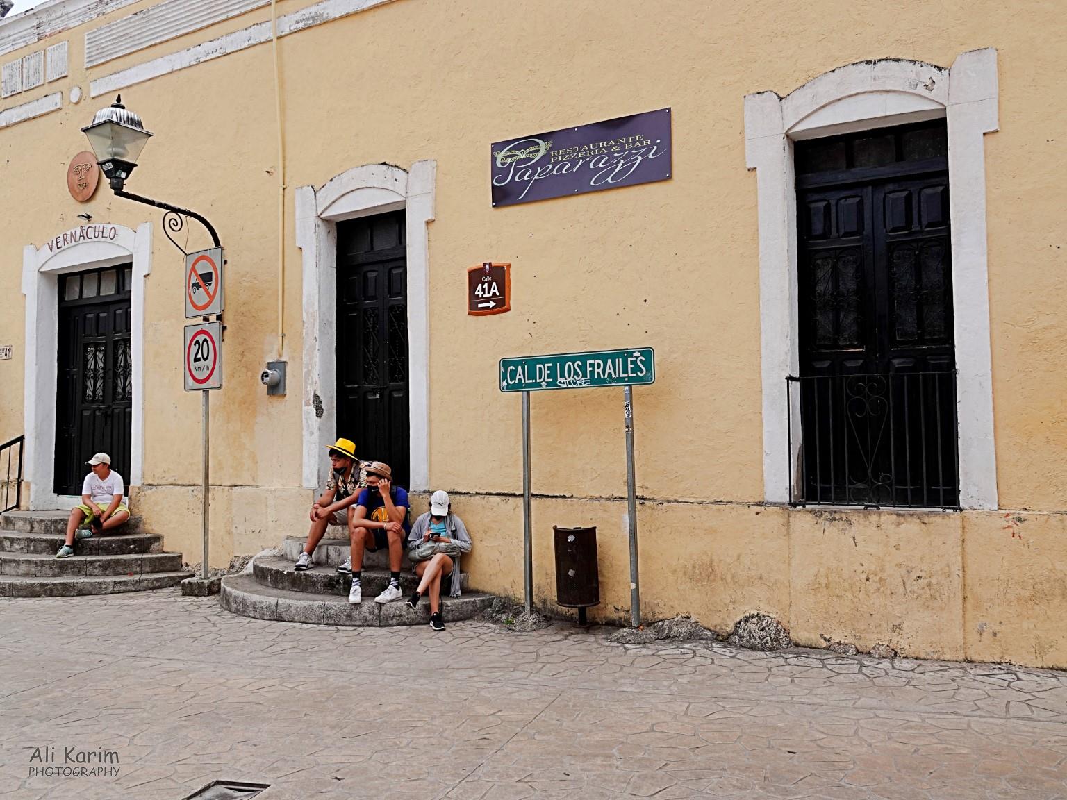 Valladolid, Yucatan, Mexico Feb 2021, Calle de Los Frailes (Street of the Friars); a historical street in Valladolid