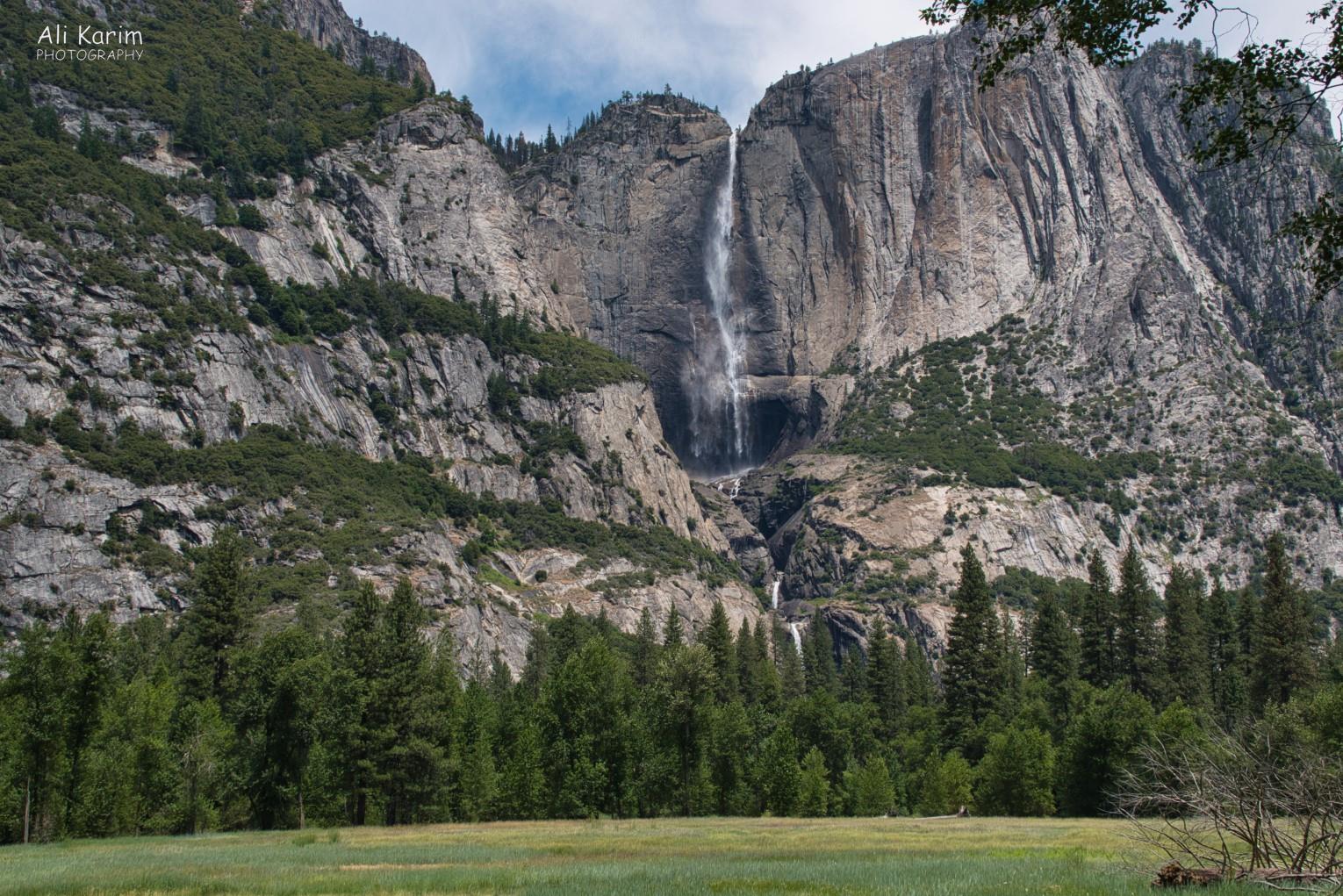 Tall waterfall cascading down Yosemite & Death Valley, June 2020, Tall waterfall cascading down