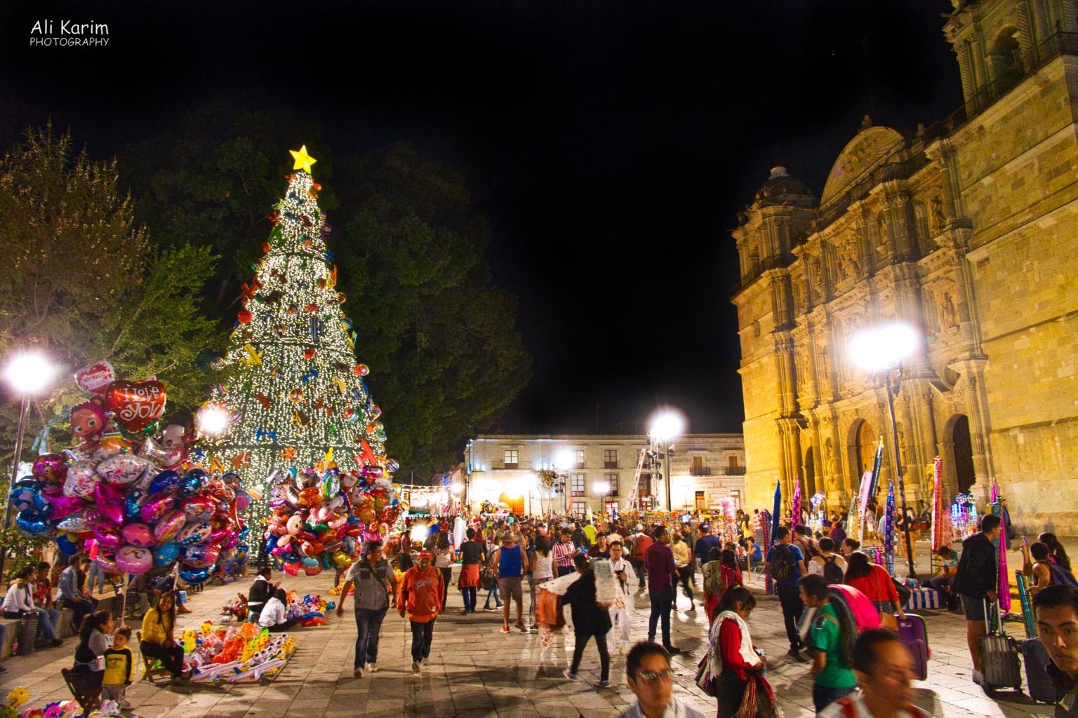At one corner of the Zocalo was the Oaxaca Cathedral, equally festive and busy Oaxaca, Mexico At one corner of the Zocalo was the Oaxaca Cathedral, equally festive and busy