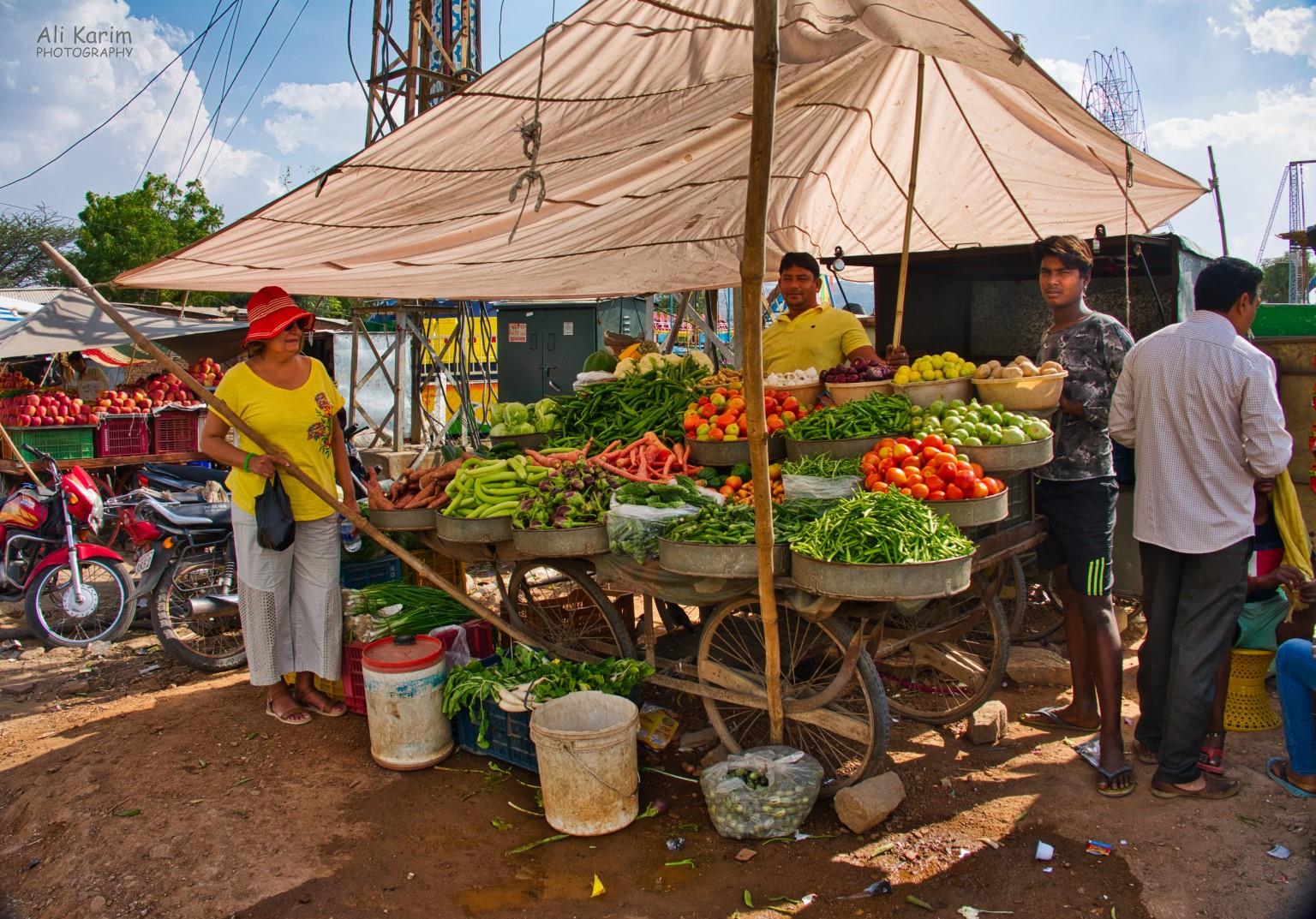 Pushkar, Rajasthan Lots of vegetable stalls