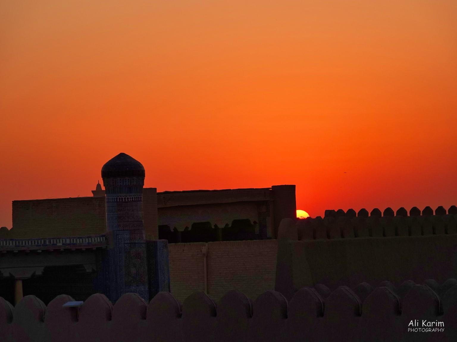 Khiva, Oct 2019, Sunset over the Kunha Ark Citadel