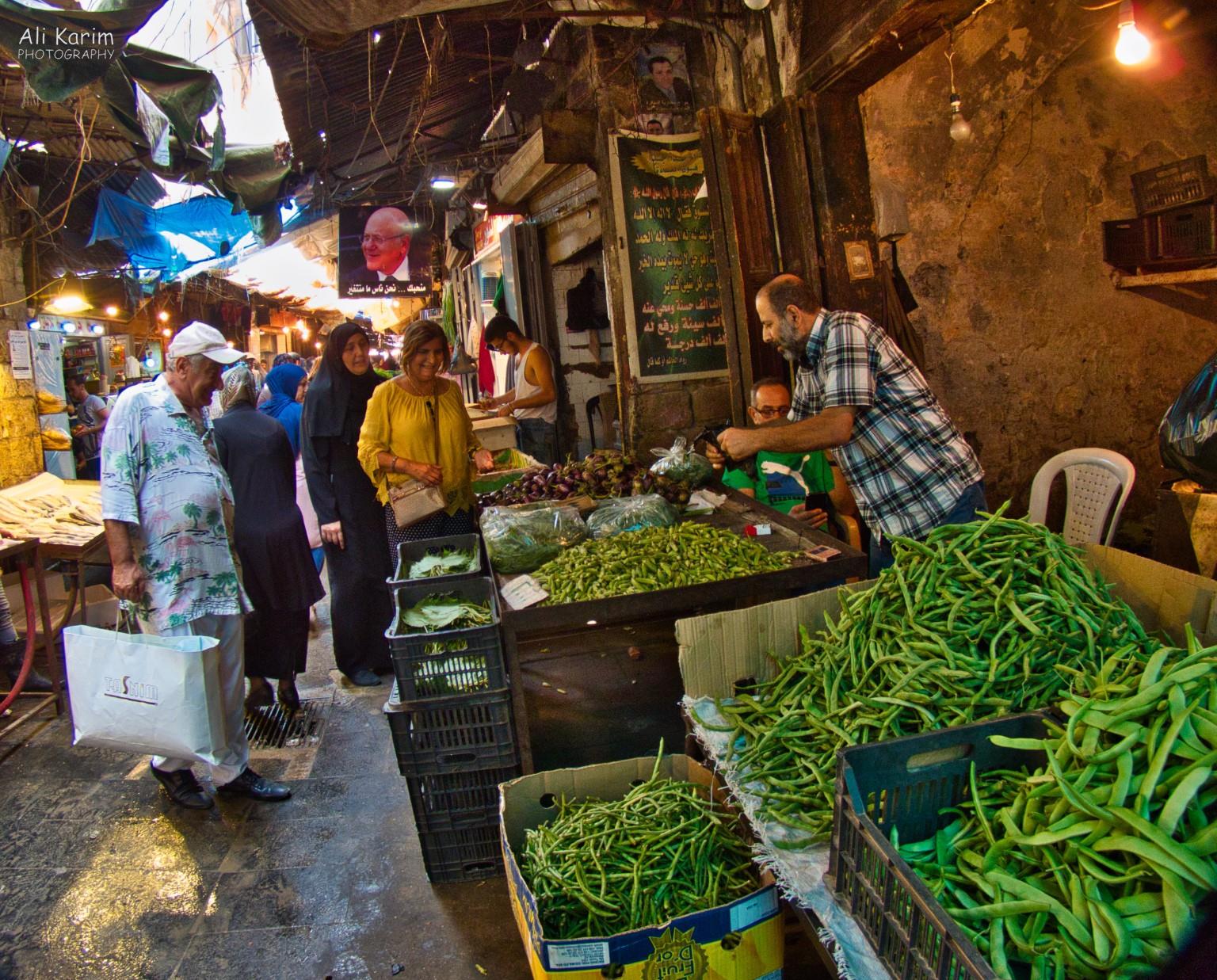 Busy souk with lots of food Tripoli Lebanon Busy souk with lots of food
