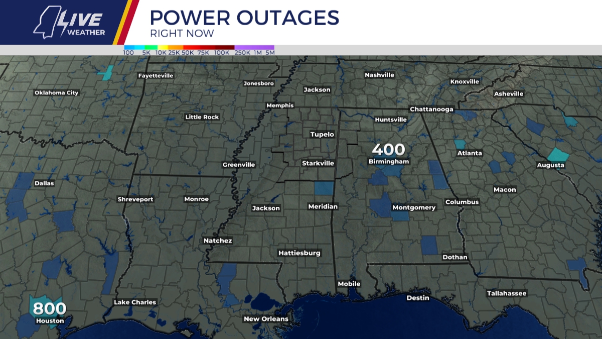 Regional Power Outages Right Now
