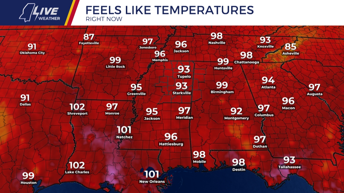 Feels Like Temperatures Right Now