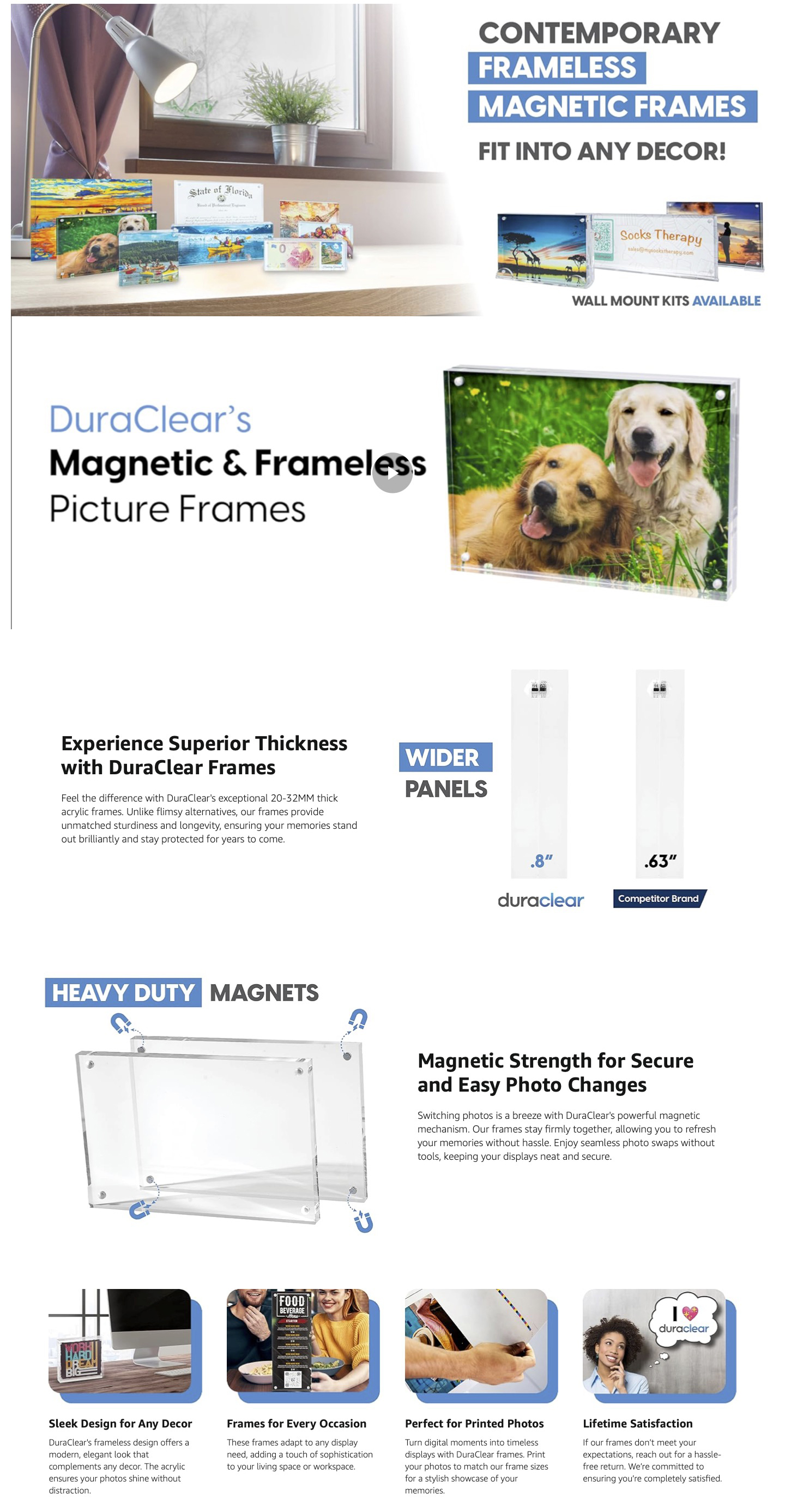 DuraClear Acrylic Photo Cube