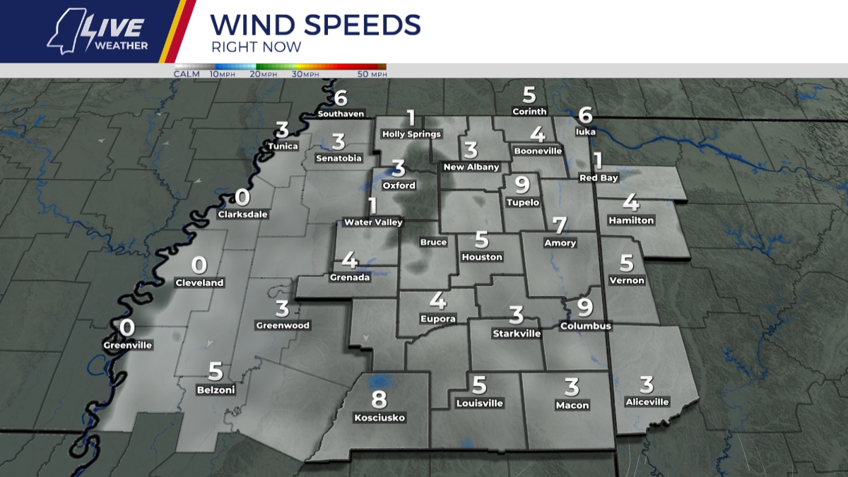 Wind Speeds Right Now