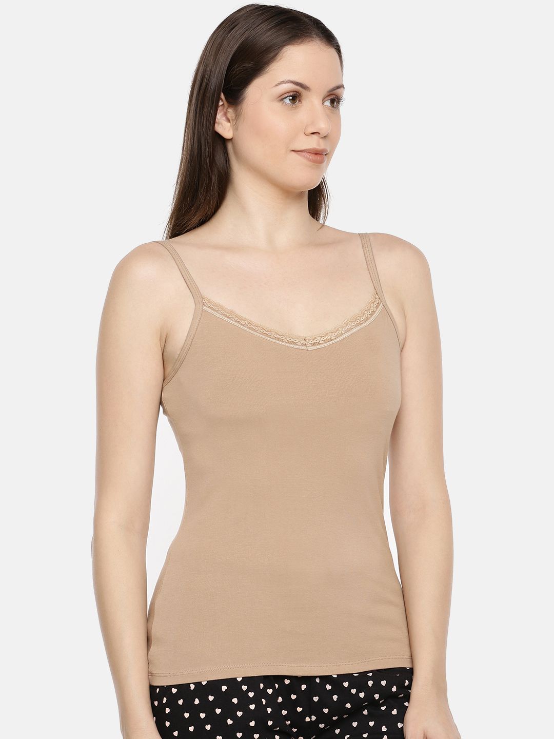 Camisole with Bust Support in Colour -Skin
