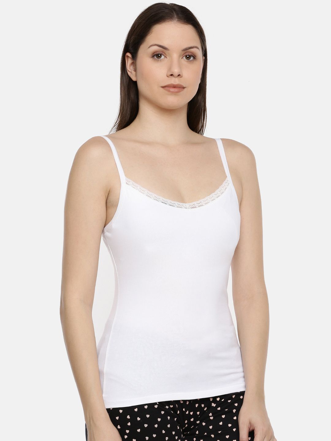 Camisole with Bust Support in Colour -White