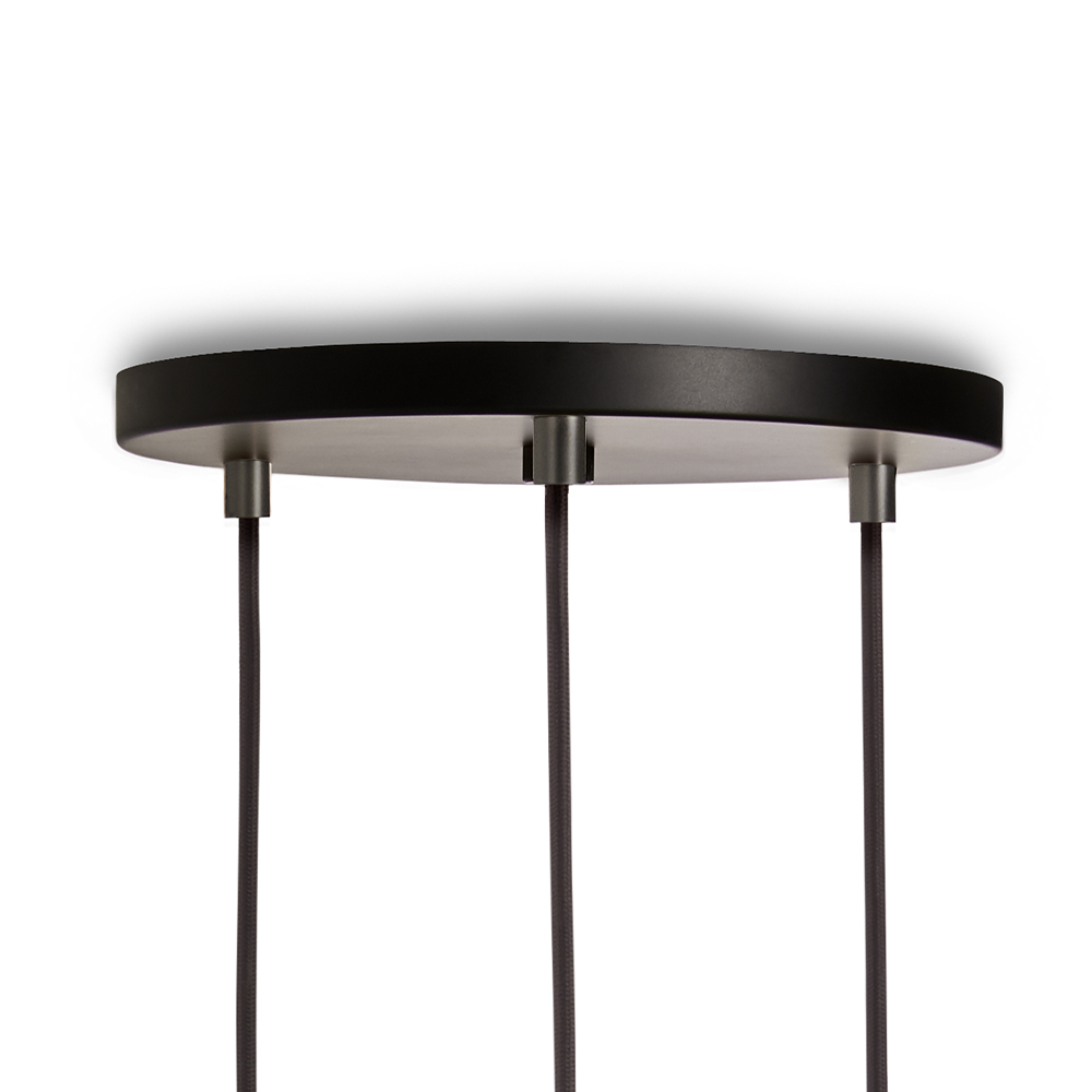 Small canopy black, graphite grip with 3 graphite pendants & 3 Voronoi II EU